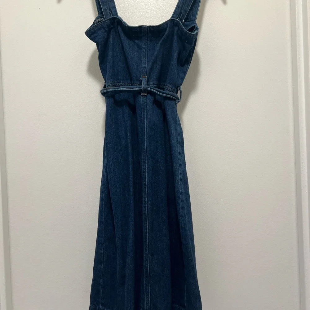 Reformation Farrah Midi Denim Dress 0. - Picture 3 of 5